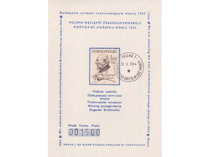 1963, Anketa MF, SU 1, několik skvrnek na rubu - viz. foto