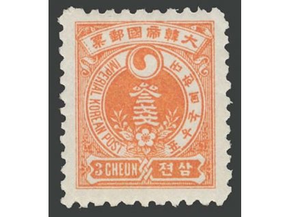 Korea, 1900, 3C Znak, MiNr.16, * po nálepce