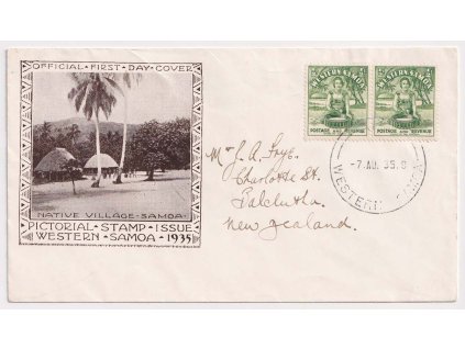 Western Samoa, 1935, DR Western Samoa, obálka zasl. na Nový Zéland,