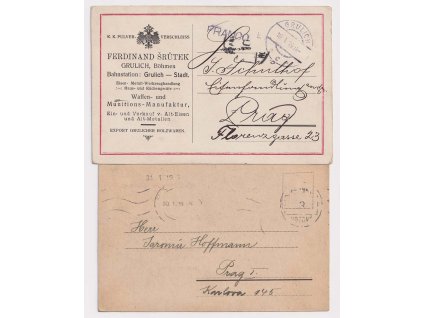 1919, 2 ks karet vyplacených v hotovosti, prošlé v roce 1919, stopy stáří