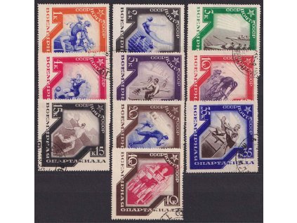 1935, 1-40 K série Spartakiáda, MiNr.513-22, razítkované