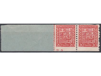 20h Znak, svitková 2páska s DČ 2A - začátek svitku s částí zaváděcí pásky, Nr.250A, **