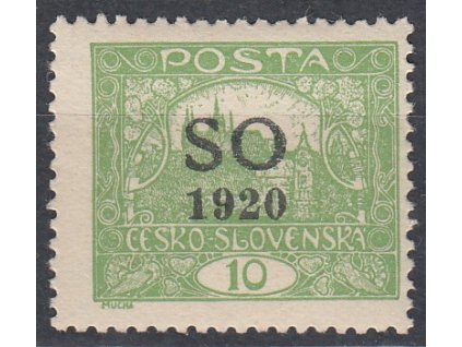 10h zelená, Hz.11 3/4, Nr.SO4C, **