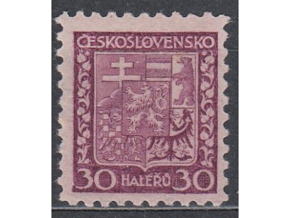 1929, 30h Znak, pergamenový papír, Nr.252x, **, zcela svěží bez jakýchkoliv značek