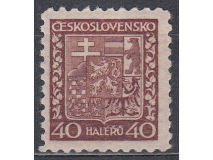 40h hnědá, pergamenový papír, Nr.253x, * po nálepce