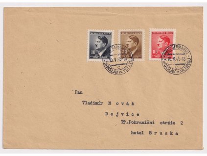 Zbraslav nad Vltavou, Finis Germanie, dopis zasl. v roce 1945 do Dejvic,