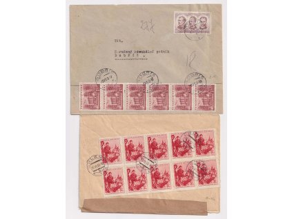 2.6.1953, 2 ks celistvostí, DR Chleny 15.6.1953 resp. Dobříš 2.6.1953, různé