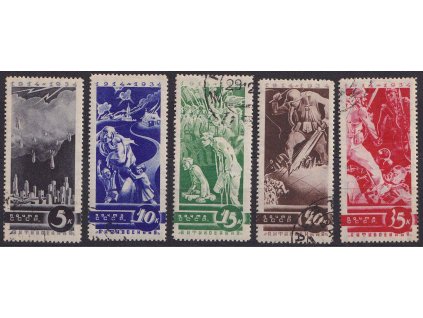 1935, 5-35 K Výročí světové války, MiNr.494-98, razítkované