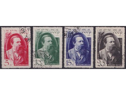 1935, 5-20 K série Engels, MiNr.523-26, razítkované, 15 K zeslabení