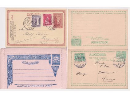 1918, 3 ks dopisnic, většina prošlá v letech 1918-1930, zálepka je částečně přilepená, mírné stopy stáří