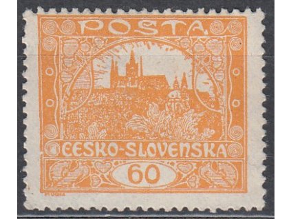 60h žlutooranžová, Hz.13 3/4:13 1/2, zk.Gilbert, Nr.17A, **