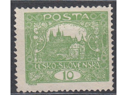 10h zelená, Hz.11 3/4, zk.Gilbert, Nr.6B, **