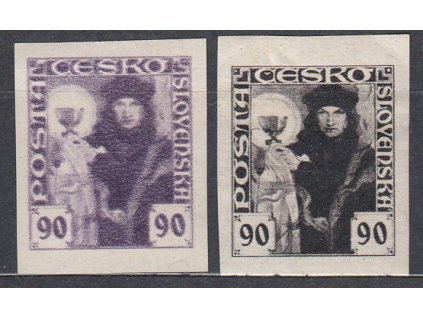 90h fialová a černá, obě nezoubkované, Nr.163, **/*