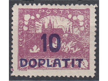 10/3h fialová, ministr. Řz.11 1/2, Nr.DL15, * po nálepce