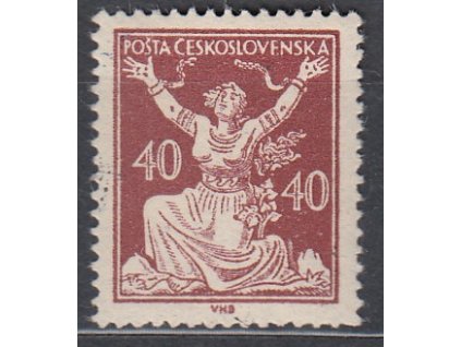 40h hnědá, I.typ, zk.Mrňák, Nr.154, **, malá výrobní dv na rubu