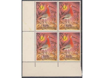 1966, 30h Vodní ptactvo, rohový 4blok s 2krát ST II+I, Nr.1587ST, **
