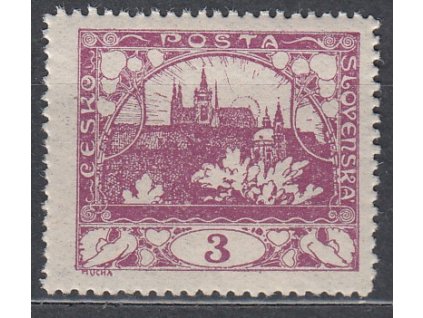 3h fialová, ministr. Řz.13 3/4, Nr.2C, **, ilustrační foto