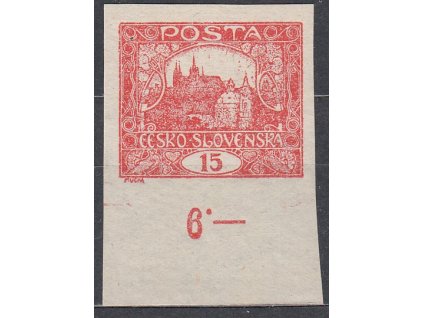 15h cihlově červená, I.typ spirály, krajový kus s počitadlem, Nr.7, **