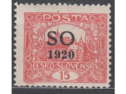 15h cihlově červená, Řz.11 1/2:10 3/4, zk.Gilbert, Nr.SO5E, **