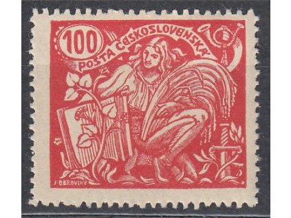 100h červená, Řz.13 3/4, III.typ, Nr.173A, **