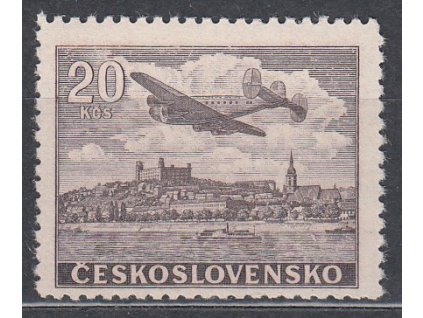 1946, 20Kčs hnědá, nevydaná známka, zk.Gilbert, Nr.L22N, **, luxusní exemplář