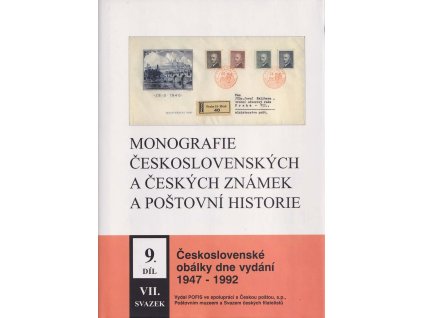 Monografie 9, Československé obálky dne vydání 1947-1992, jako nová
