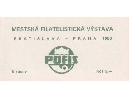 ZS 42 Výstava Bratislava - Praha 1986, 5x 1 Kčs, **