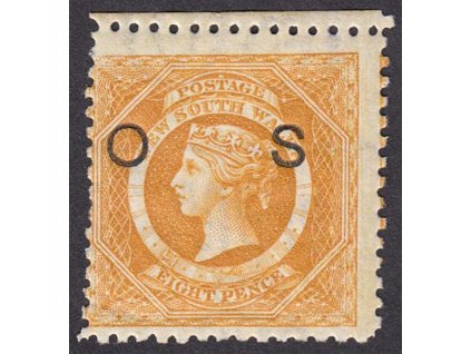 New South Wales, 1879, 8 P služební, služební, MiNr.7a, **