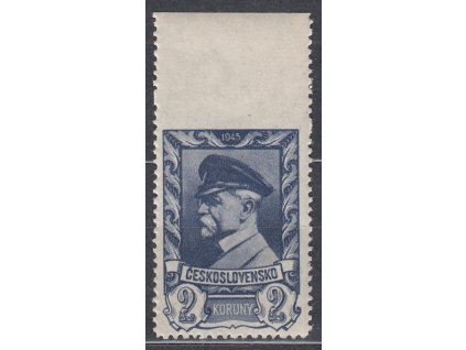 1945, 2K Moskevské, krajový kus s vynechanou horní perforací, Nr.386, **