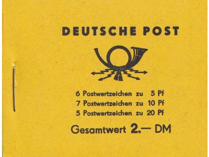 1957, známkový sešitek MiNr.2a, ** , kompletní, bezvadný