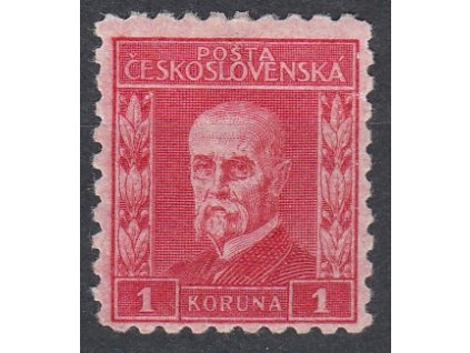 1Kč červená, VI typ - bez průsvitky, zk.Gilbert, Nr.202, * po nálepce