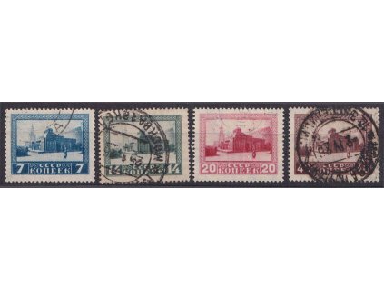 1925, 7-40 K série Mauzoleum, MiNr.292-95, razítkované, drobné vlomy