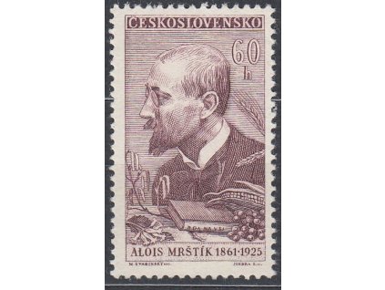 1961, 60h Mrštík, II.typ, Nr.1175, **, vzácný typ, luxusní kus