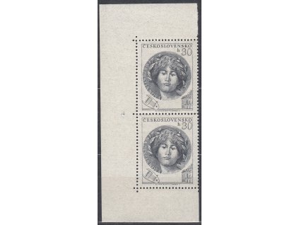 1953, 30h Destinová, krajová 2páska s ST I+II, Nr.757, **