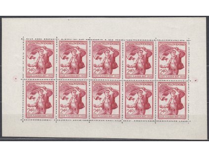 1954, 2.40Kčs KSČ, 10blok, Nr.PL771, **