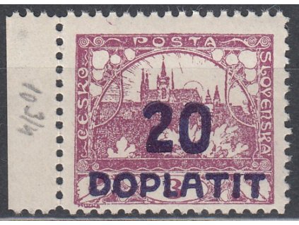 20/3h fialová, neúřední Řz.10 3/4, Nr.DL16, **