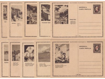 CDV 81 Hlinka, sada obrazových dopisnice, neprošlé, celkem 34 kusů,
