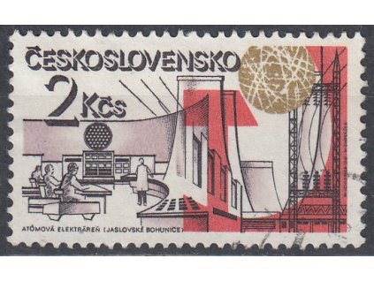 1981, 2Kčs Atomová elektrárna, III.typ, Nr.2493, razítkované, ilustrační foto