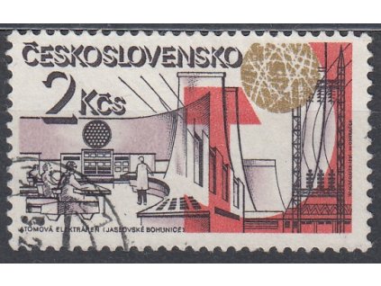1981, 2Kčs Atomová elektrárna, IV.typ, Nr.2493, razítkované, ilustrační foto