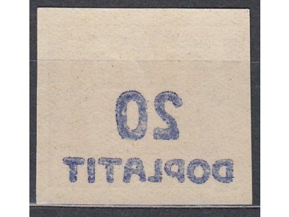 20/3h fialová, plný obtisk přetisku, Nr.DL16, **