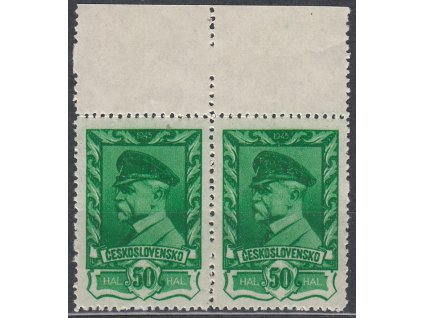 1945, 50h Moskevské, krajová 2páska s vynech. perf. otvory, Nr.384, **
