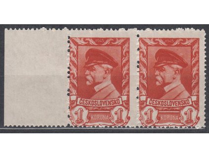 1945, 1K Moskevské, krajová 2páska s posunem svislé perforace, Nr.385, **/*