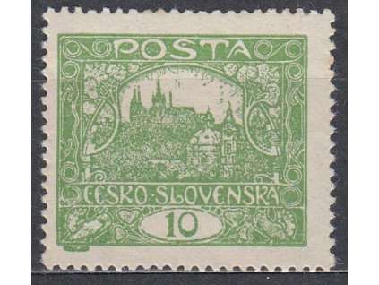 10h zelená, Hz.13 3/4:13 1/2, Nr.6A, * po nálepce