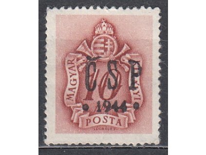 Chust 1944, 10f Doplatní, Nr.RV206, náklad 215 ks, **