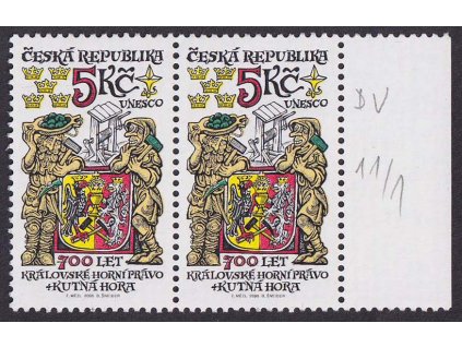 2000, 5 Kč Horní právo - Kutná Hora, DV - ryska u korunky, Nr.247, **