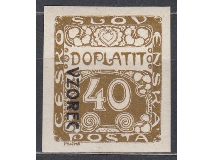 40h hnědoolivová, VZOREC (vlevo dolů), Nr.DV7vz, * po nálepce