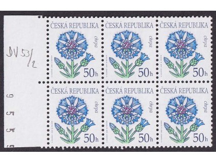 2003, 50 h Chrpa, DV - čárka spojující háček, Nr.378, ** , ZP 53/2