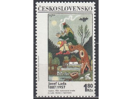 1970, 1.80Kčs Lada, DV - skvrna vlevo od měsíce, Nr.1825DV2/1, **