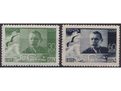 1943, 30-60 K série Gorkij, MiNr.870-71, **