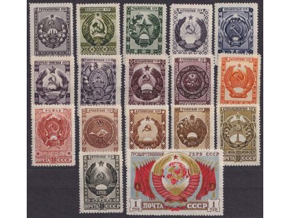 1947, 30K-1R série Znaky, MiNr.1092-1107,1108, **/*